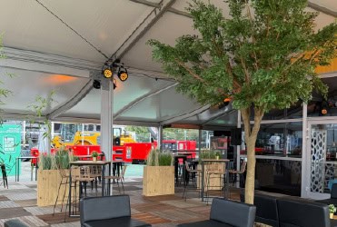 aankleding beursstand